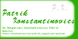 patrik konstantinovics business card